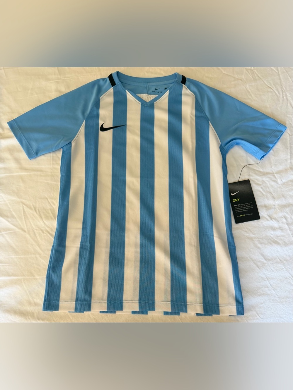 Nike Dri -Fit Blue/White Soccer Jersey 894102-412 Youth Sz: Medium